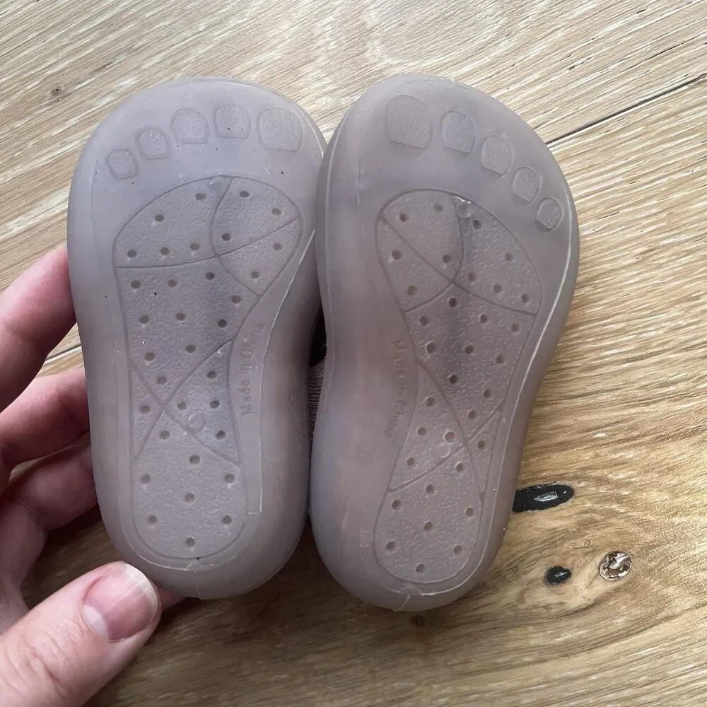 Baby Sock Shoes Baby Walking Shoes Infant Non-Slip Breathable Slippers/2 Pairs